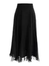 Dolce & Gabbana High-waisted Pleated Midi Skirt In Black