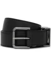 Dolce & Gabbana Calfskin Belt With Dg Logo In Black