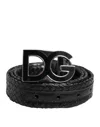 Dolce & Gabbana Black Classic Leather Dg Logo Buckle Belt