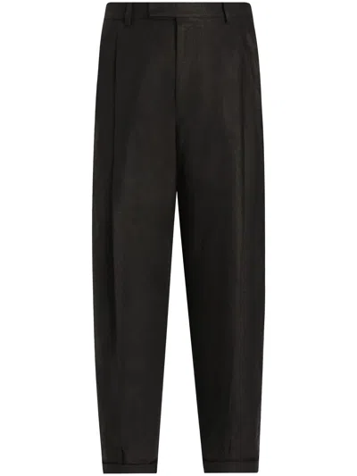 Dolce & Gabbana Black Concealed Front Trousers