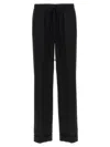 Dolce & Gabbana Elastic Waistband Cuffed Hem Trousers In Black