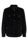 Dolce & Gabbana Padded And Quilted Velvet Shirt Jacket In Black