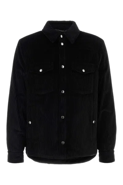 DOLCE & GABBANA BLACK CORDUROY JACKET
