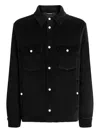 Dolce & Gabbana Padded And Quilted Velvet Shirt Jacket In Black