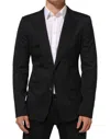 Dolce & Gabbana Black Cotton 2 Buttons Suit Jacket Blazer In Black