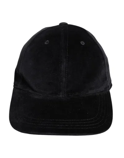 DOLCE & GABBANA BLACK COTTON 6 PANELS BASEBALL CAP