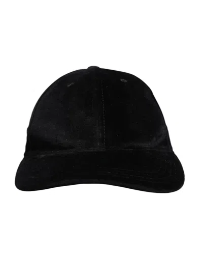 DOLCE & GABBANA BLACK COTTON 6 PANELS BASEBALL CAP