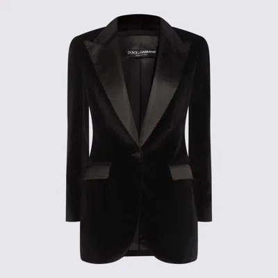 Dolce & Gabbana Black Cotton Blazer