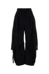 Dolce & Gabbana Tie-detailed Waxed-faille Cargo Pants In Black