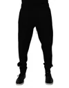 Dolce & Gabbana Black Cotton Stretch Jogger Sweatmen's Men's Pants In Black