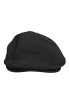 Dolce & Gabbana Black Cotton Blend Newsboy Men Cloth Cap Hat In Black