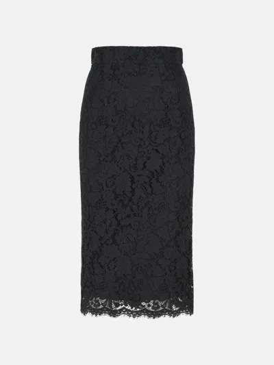 Dolce & Gabbana Black Cotton Blend Skirt