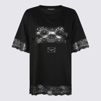 Dolce & Gabbana Black Cotton Blend T-shirt