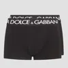 Dolce & Gabbana Logo-waist Cotton Boxer Briefs In Black