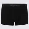 DOLCE & GABBANA BLACK COTTON BOXERS