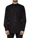 Dolce & Gabbana Black Cotton Button Down Men Casual Men's Shirt In Black