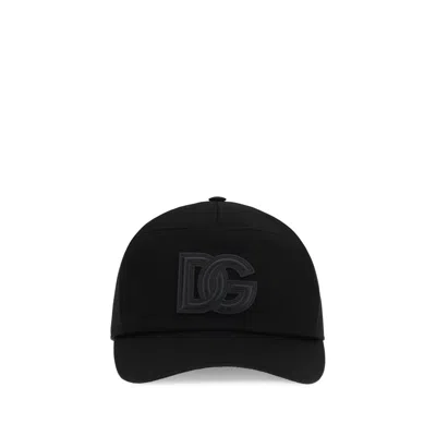 Dolce & Gabbana Logo-appliqué Cap In Black