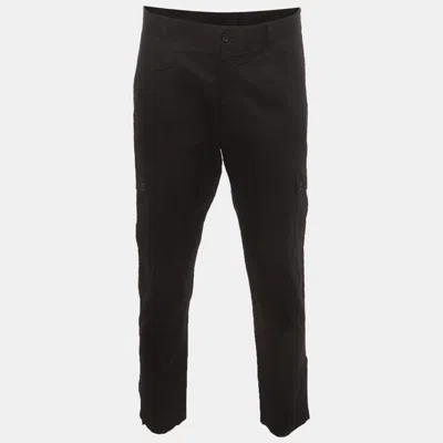 Pre-owned Dolce & Gabbana Black Cotton Cargo Trousers Xxl
