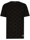 Dolce & Gabbana T-shirt All-over Flocked In Black