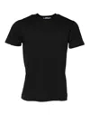 Dolce & Gabbana Black Cotton Round Neck Short Sleeves Men T-shirt In Black