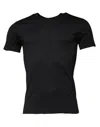Dolce & Gabbana Black Cotton Round Neck Short Sleeves Men T-shirt In Black