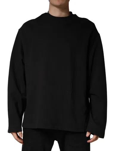 Pre-owned Dolce & Gabbana Black Cotton Crew Neck Sweatshirt  Men's Sweater ()