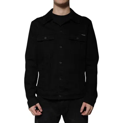 Dolce & Gabbana Black Cotton Denim Jacket