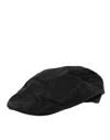 Dolce & Gabbana Black Cotton Dg Logo Newsboy Cloth Capello Hat In Black