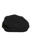 Dolce & Gabbana Black Cotton Dg Logo Newsboy Cloth Capello Hat In Black