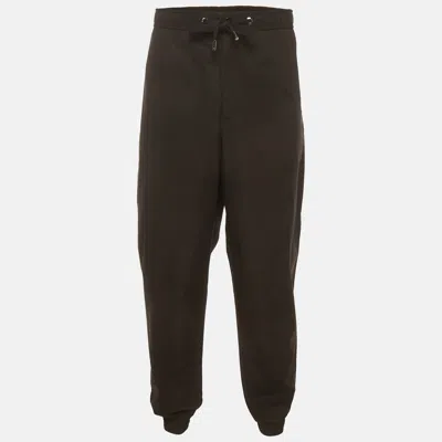 Pre-owned Dolce & Gabbana Black Cotton Drawstring Joggers 4xl