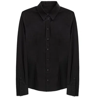 Dolce & Gabbana Black Cotton Dress Men's Shirt