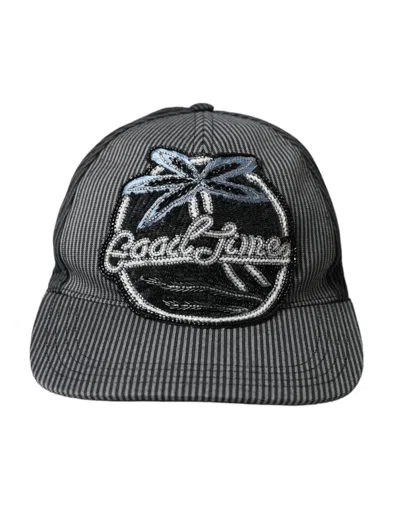 Dolce & Gabbana Hat9585 Embellished Logo Baseball Cap In Multi