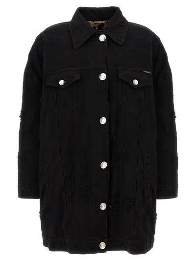 DOLCE & GABBANA BLACK COTTON JACKET