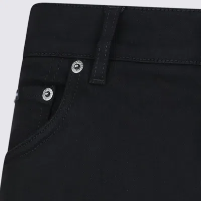 Dolce & Gabbana Black Cotton Jeans In Multi