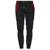 Dolce & Gabbana Red Stripe Cotton Logo Jogger Sweatpants Pants In Black
