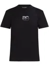 Dolce & Gabbana Jersey T Shirt With Dg Logo Embroidery In Black