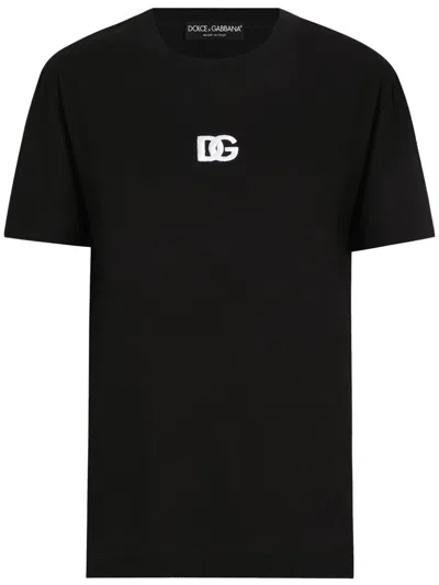 Dolce & Gabbana Black Cotton Jersey T-shirt