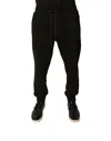 Dolce & Gabbana Black Cotton Stretch Jogger Sweatmen's Men's Pants In Black