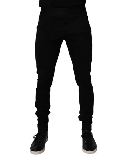 Pre-owned Dolce & Gabbana Black Cotton Jogger Men Sweatmen's Men's Pants ()