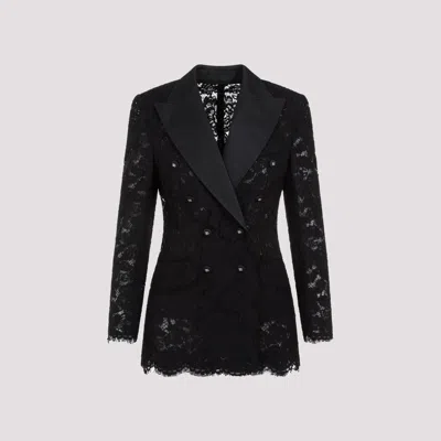 Dolce & Gabbana Dolce & Gabba Lace Jacket 40 In Black
