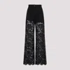 DOLCE & GABBANA BLACK COTTON LACE PANTS