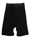 Dolce & Gabbana Black Cotton Logo Shorts Midi Trouser Underwear In Black