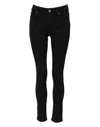 Dolce & Gabbana Black Cotton Logo Skinny Mid Waist Denim Jeans In Black
