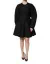 Dolce & Gabbana Black Cotton Long Sleeves A-line Mini Women's Dress