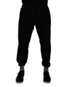 Dolce & Gabbana Black Cotton Stretch Jogger Sweatmen's Men's Pants In Black