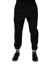 Dolce & Gabbana Black Cotton Men Jogger Sweatmen's Men's Pants In Black