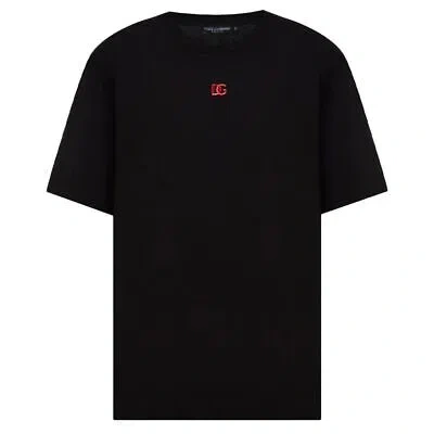 Pre-owned Dolce & Gabbana Black Cotton Men's T-shirt Authentic