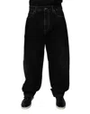 Dolce & Gabbana Black Cotton Mid Waist Wide Leg Denim Men's Jeans
