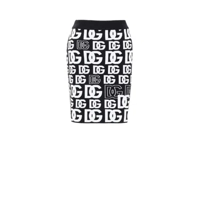 Dolce & Gabbana Black Cotton Mini Women's Skirt In Multi