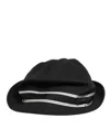 Dolce & Gabbana Black Cotton Polka Dot Lining Fedora Men Hat In Black